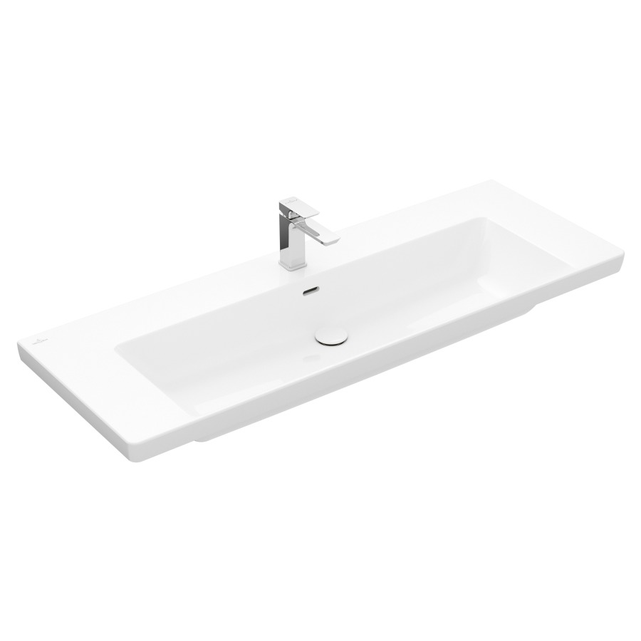 Lavabo SUBWAY 3.0
130 x 47 cm, céramique
anguleux, avec trop-plein
