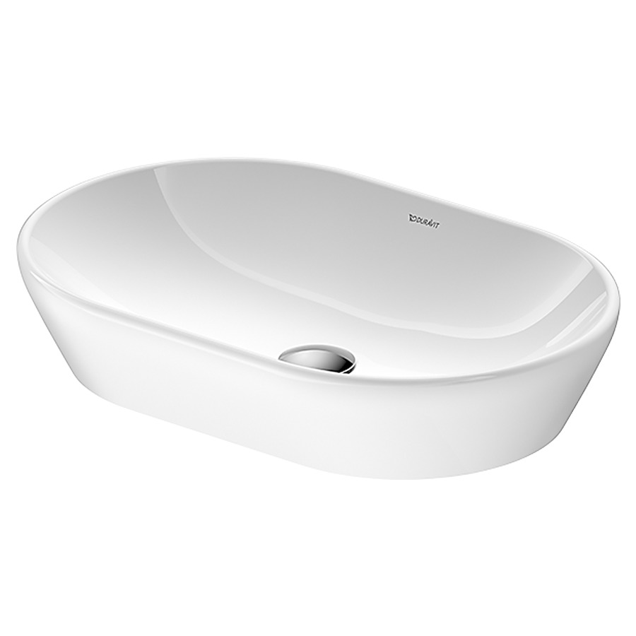 Lavabo à poser D-NEO
60 x 40 cm, céramique
sans banc de robinets
sans trop-plein, avec matériel
de fixation