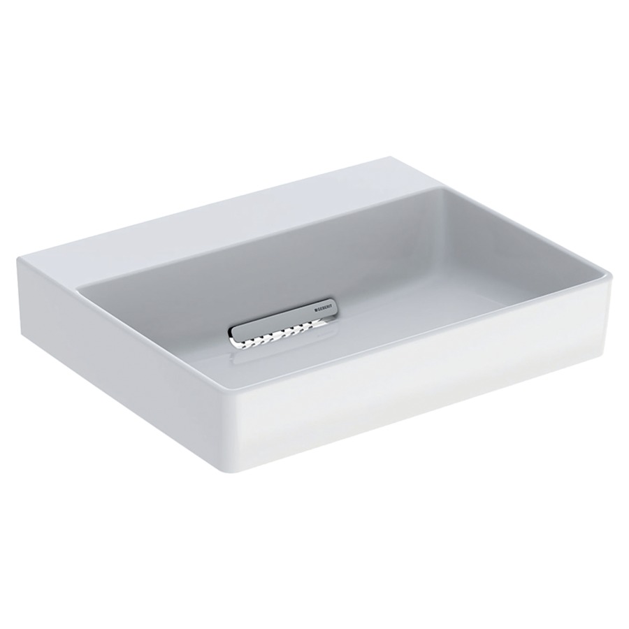 Lavabo ONE
50 x 14,2 x 41 cm, céramique
blanc, sans trop-plein, sortie
horizontale, cache
d'évacuation blanc, avec
raccordement du lavabo et
siphon modèle gain de place