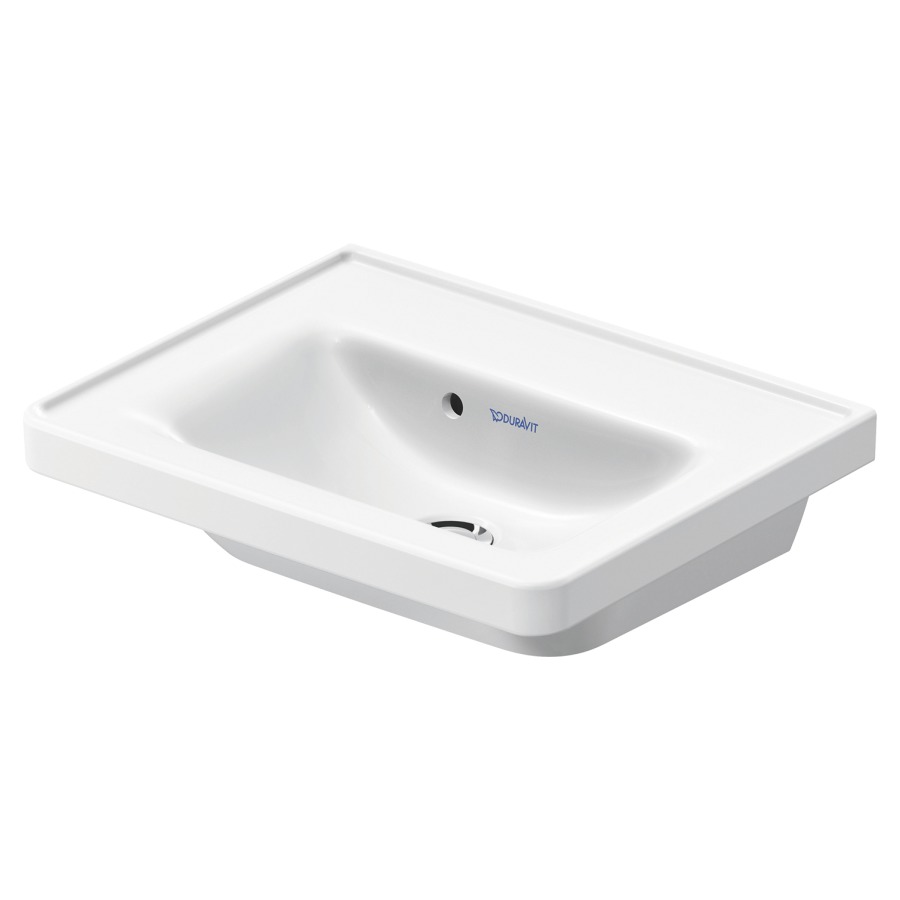 Lave-mains D-NEO
50 x 40 cm, céramique
tablette de robinetterie
avec trop-plein, partie
inférieure émaillée, avec
matériel de fixation