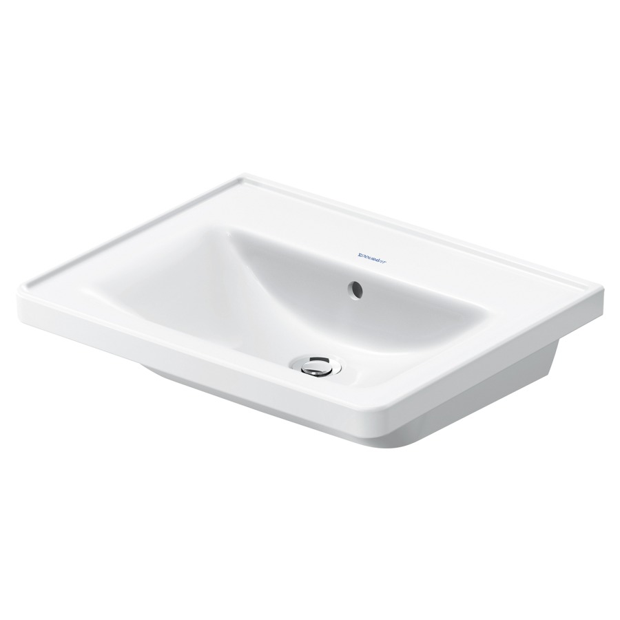 Lavabo D-NEO
60 x 48 cm, céramique
tablette de robinetterie
avec trop-plein, partie
inférieure émaillée