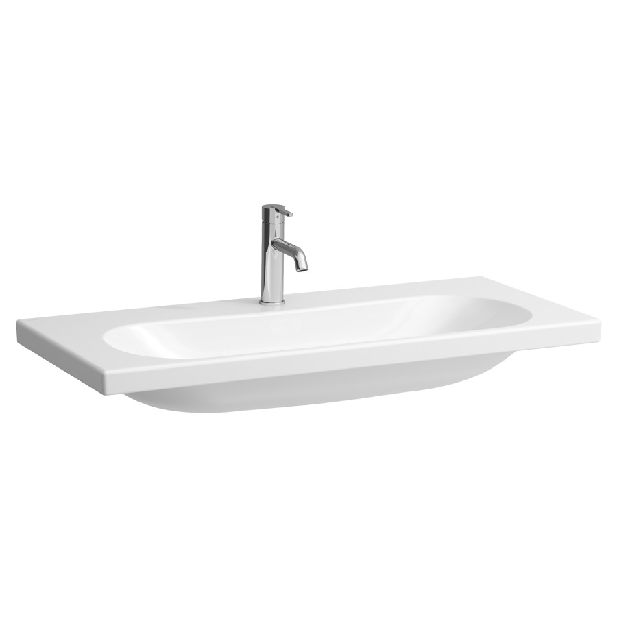 Auflege-Waschtisch LUA
100 x 46 cm, Keramik
ohne Ueberlauf und Oeffnung im
Ablaufventil