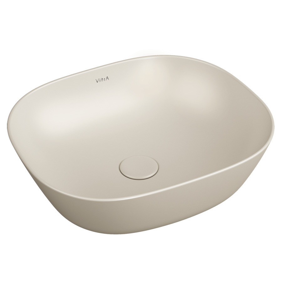 Lavabo à poser PLURAL
45,0 x 13,5 x 38,0 cm
sans trop-plein, céramique
rectangulaire, vidage avec
enjoliveur en céramique