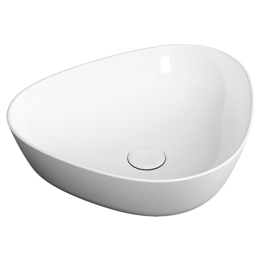 Aufsatzwaschtisch PLURAL
47,0 x 13,0 x 40,0 cm
ohne Ueberlauf, Keramik
asymmetrisch, Schaftventil mit
keramischer Ventilabdeckung