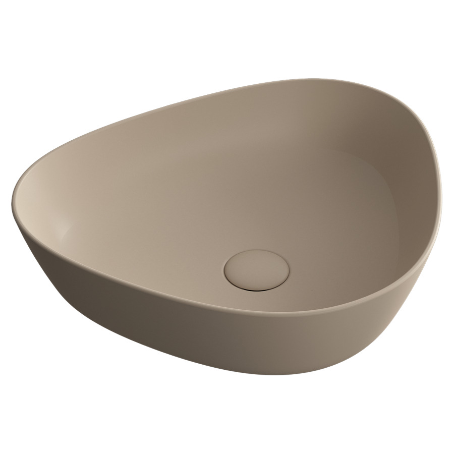 Aufsatzwaschtisch PLURAL
47,0 x 13,0 x 40,0 cm
ohne Ueberlauf, Keramik
asymmetrisch, Schaftventil mit
keramischer Ventilabdeckung
