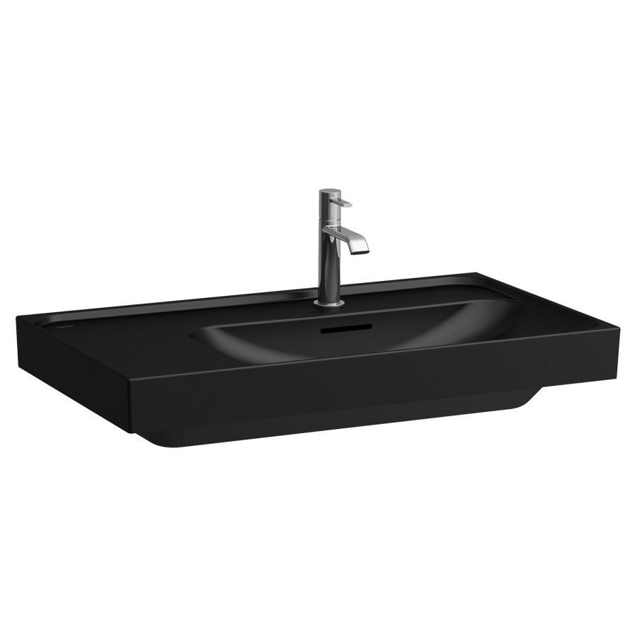 Lavabo MEDA
80 x 46 cm, céramique
tablette à gauche
avec trop-plein