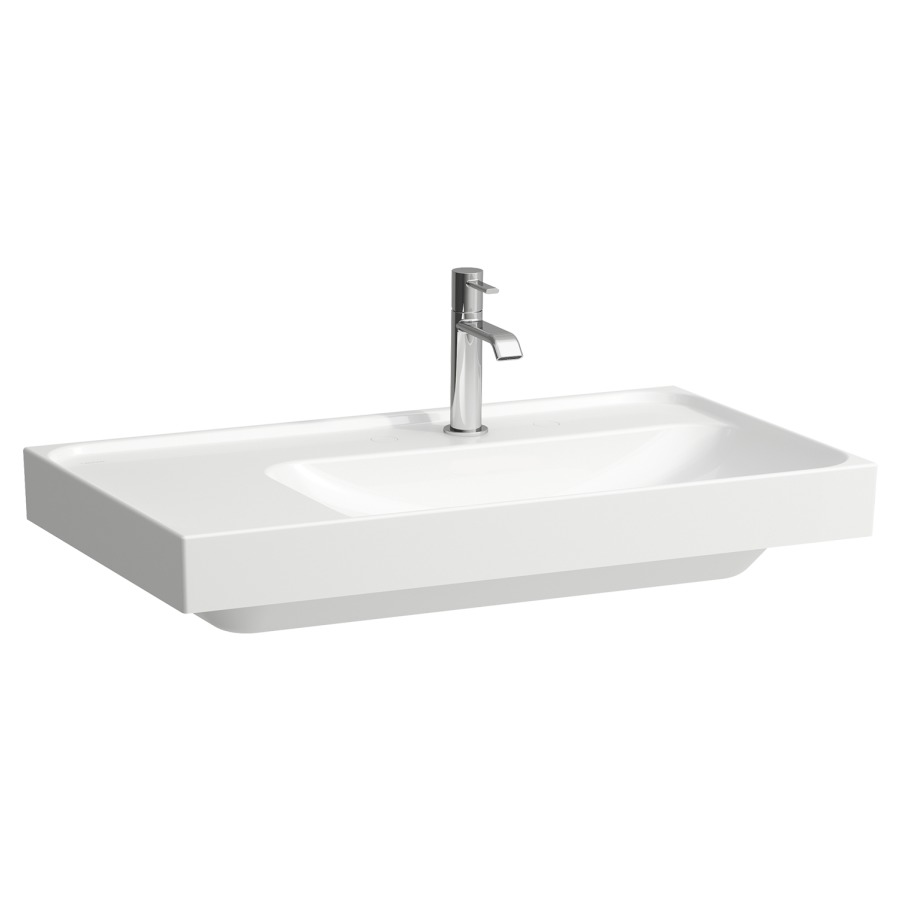 Lavabo MEDA
80 x 46 cm, céramique
tablette à gauche
sans trop-plein