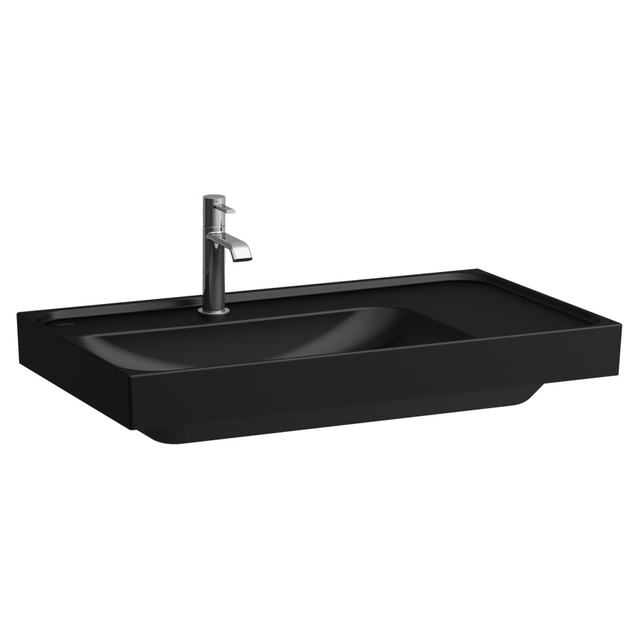 Lavabo MEDA
80 x 46 cm, céramique
tablette à droite
avec trop-plein