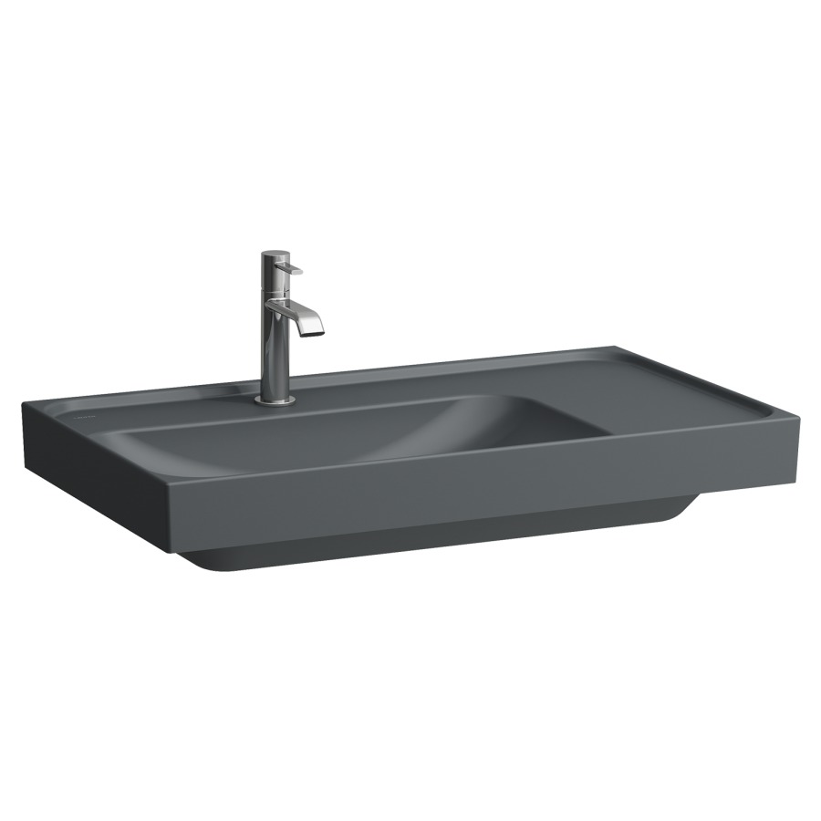 Lavabo MEDA
80 x 46 cm, céramique
tablette à droite
avec trop-plein