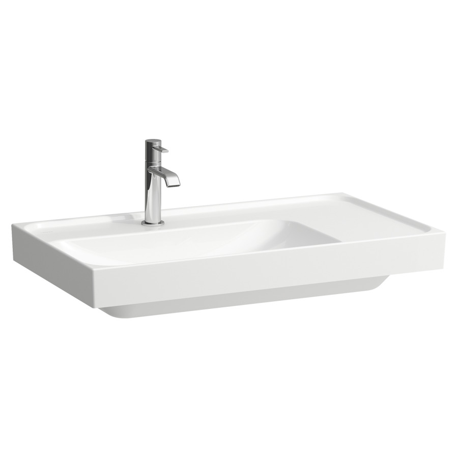 Lavabo MEDA
80 x 46 cm, céramique
tablette à droite
sans trop-plein