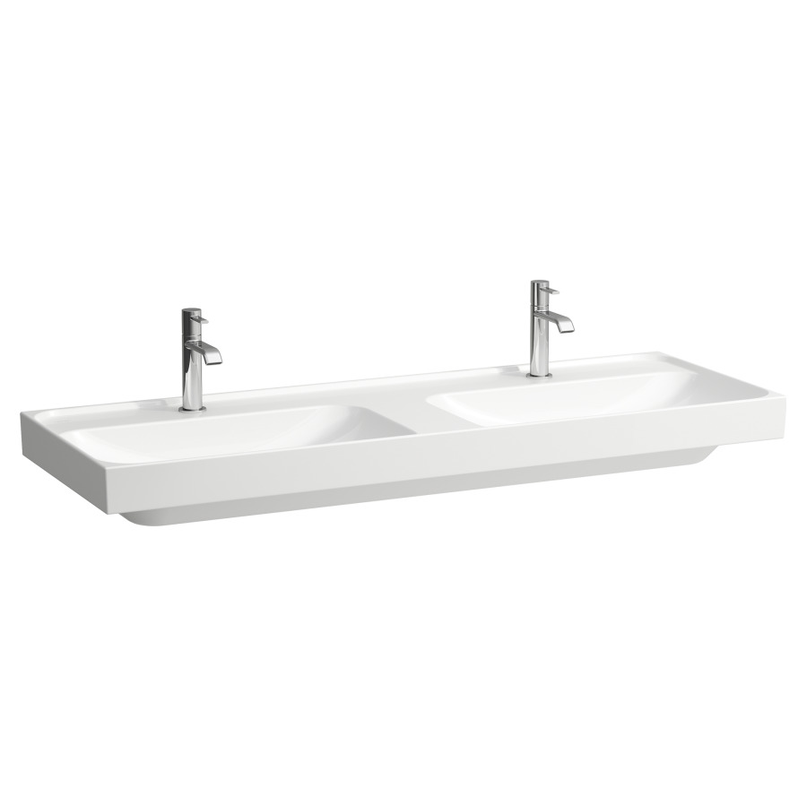 Lavabo double MEDA
130 x 46 cm, céramique
sans trop-plein
