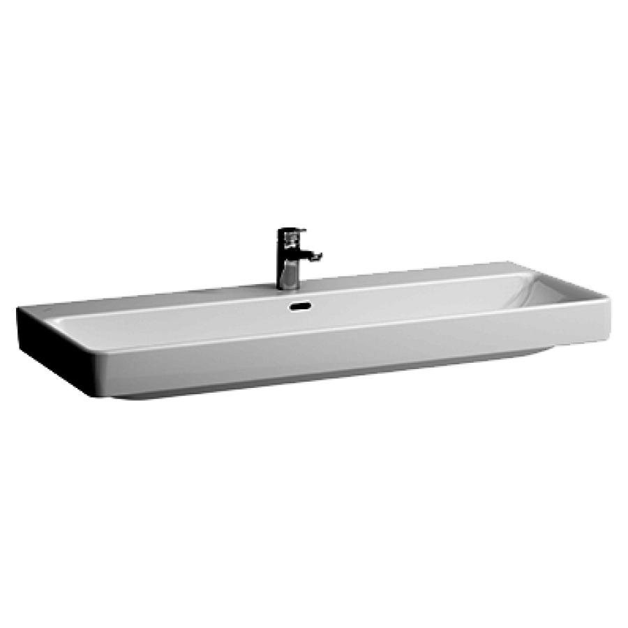 Lavabo PRO S
120 x 46 cm, céramique
pour meuble suspendu, avec
trop-plein