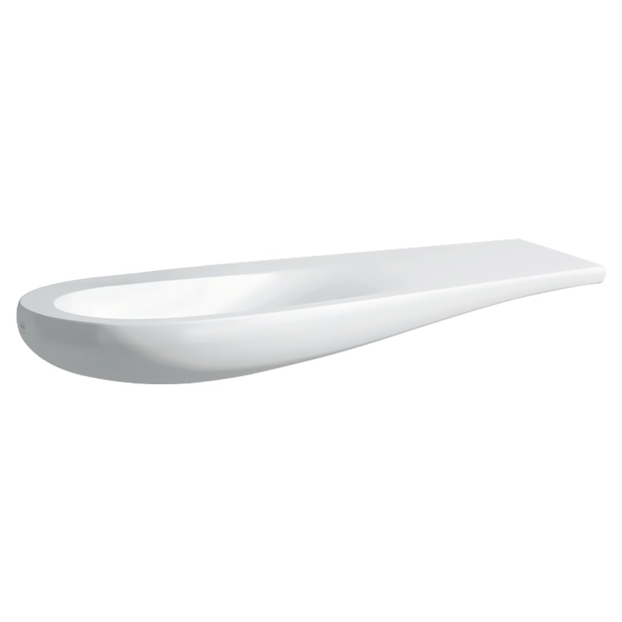Möbelwaschtisch ALESSI ONE
120 x 50 cm, Keramik, Ablage
rechts, Ablaufventil ohne
Ueberlauf