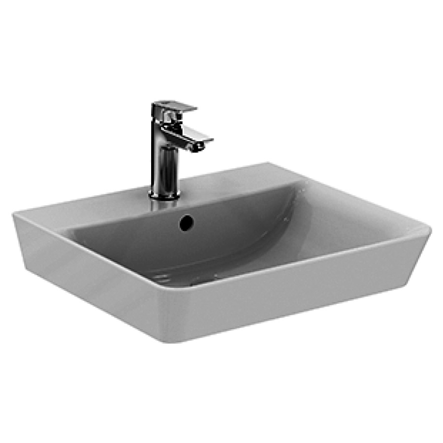 Lavabo CONNECT CUBE AIR
50 x 46 cm, céramique
avec trop-plein, sans
matériel de fixation