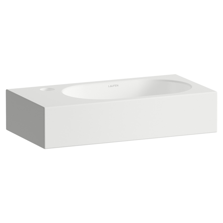 Lavabo FUSION.S
45 x 23,6 x 10 cm
acier vitrifié à l'intérieur
et à l'extérieur, lavabo à
droite, vidage avec cache
sans trop-plein
matériel de fixation