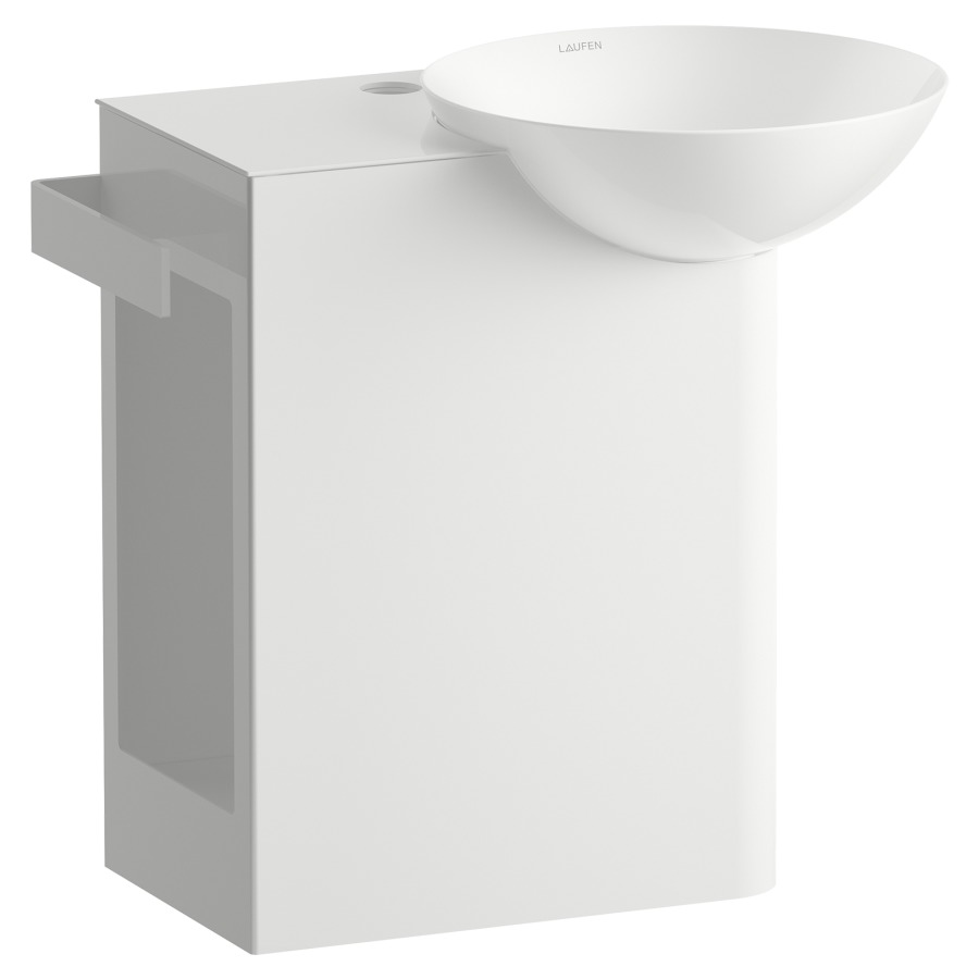 Lavabo INSERT
48,5 x 47,1 x 32,1 cm, acier
vitrifié à l'intérieur et
à l'extérieur, lavabo à droite
tablette blanche à gauche
porte-serviette à gauche
vidage avec cache
sans trop-plein
matériel de fixation