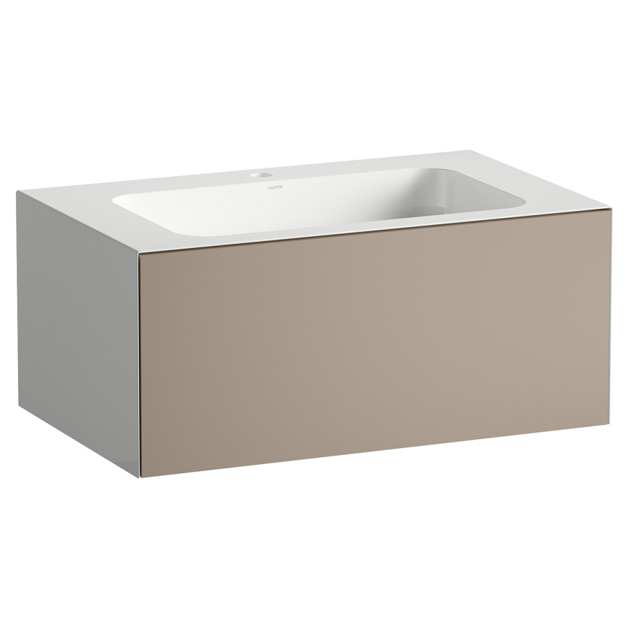 Lavabo FOLIO
80,4 x 50 x 35 cm
lavabo acier vitrifié blanc
sans trop-plein, meuble
inférieur avec tiroir à
extrait complet, Push-open
vidage avec plaque blanche
vitrifié, siphon gain de place
matériel de fixation