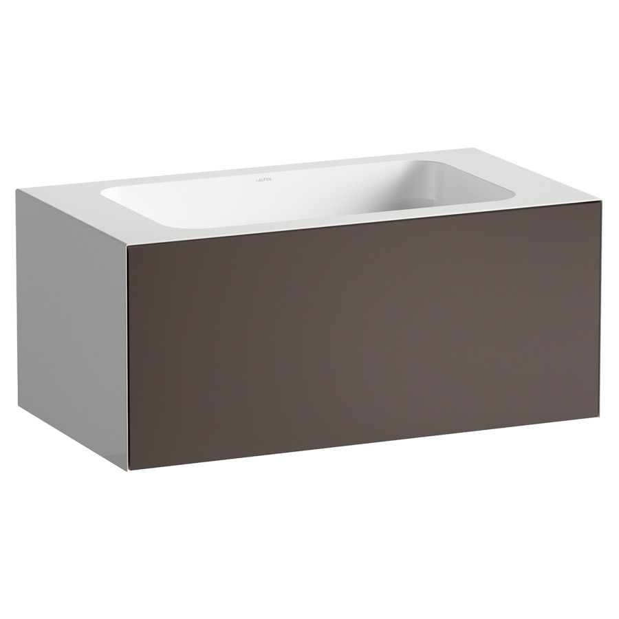 Lavabo FOLIO
80,4 x 45 x 35 cm
lavabo acier vitrifié blanc
sans trop-plein, meuble
inférieur avec tiroir à
extrait complet, Push-open
vidage avec plaque blanche
vitrifié, Siphon gain de place
matériel de fixation
