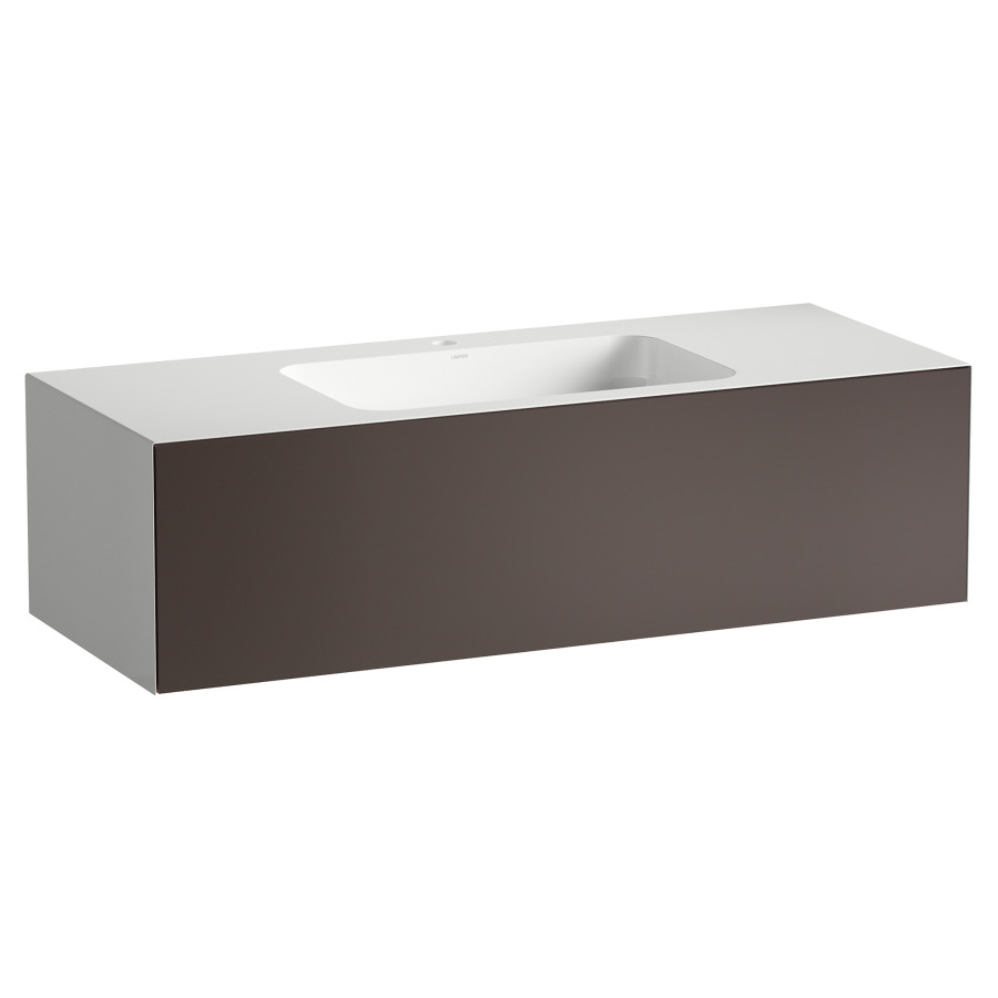 Lavabo FOLIO
125,4 x 50 x 35 cm
lavabo acier vitrifié blanc au
milieu, sans trop-plein
meuble inférieur avec
tiroir à extrait complet
Push-open, vidage avec plaque
blanche vitrifié, siphon gain
de place, matériel de fixation