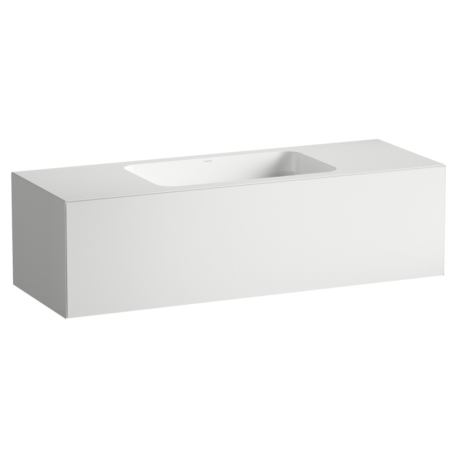 Lavabo FOLIO
125,4 x 45 x 35 cm
lavabo acier vitrifié blanc au
milieu, sans trop-plein
meuble inférieur avec
tiroir à extrait complet
Push-open, vidage avec plaque
blanche vitrifié, siphon gain
de place, matériel de fixation