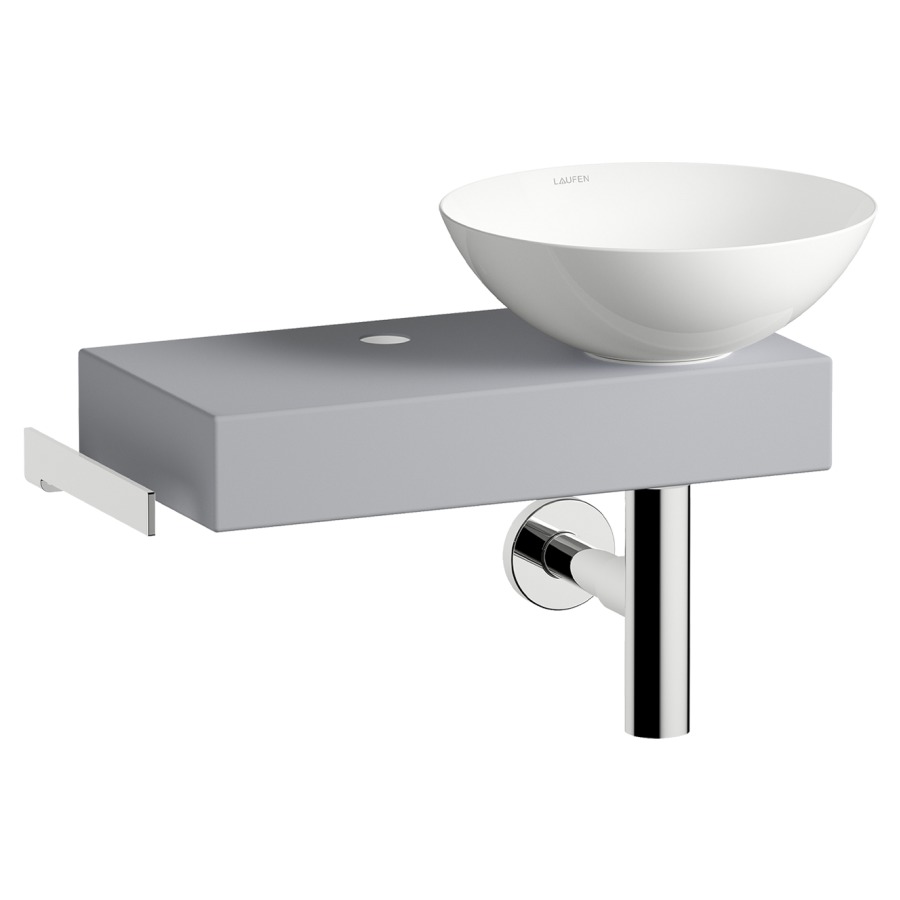 Combination lavabo PICCOLO NOVO
55,5 x 40 x 32 cm
lavabo rond à droite, acier
vitrifié, sans trop-plein
porte-serviettes sur le côté
inox poli, vidage, siphon
matériel de fixation