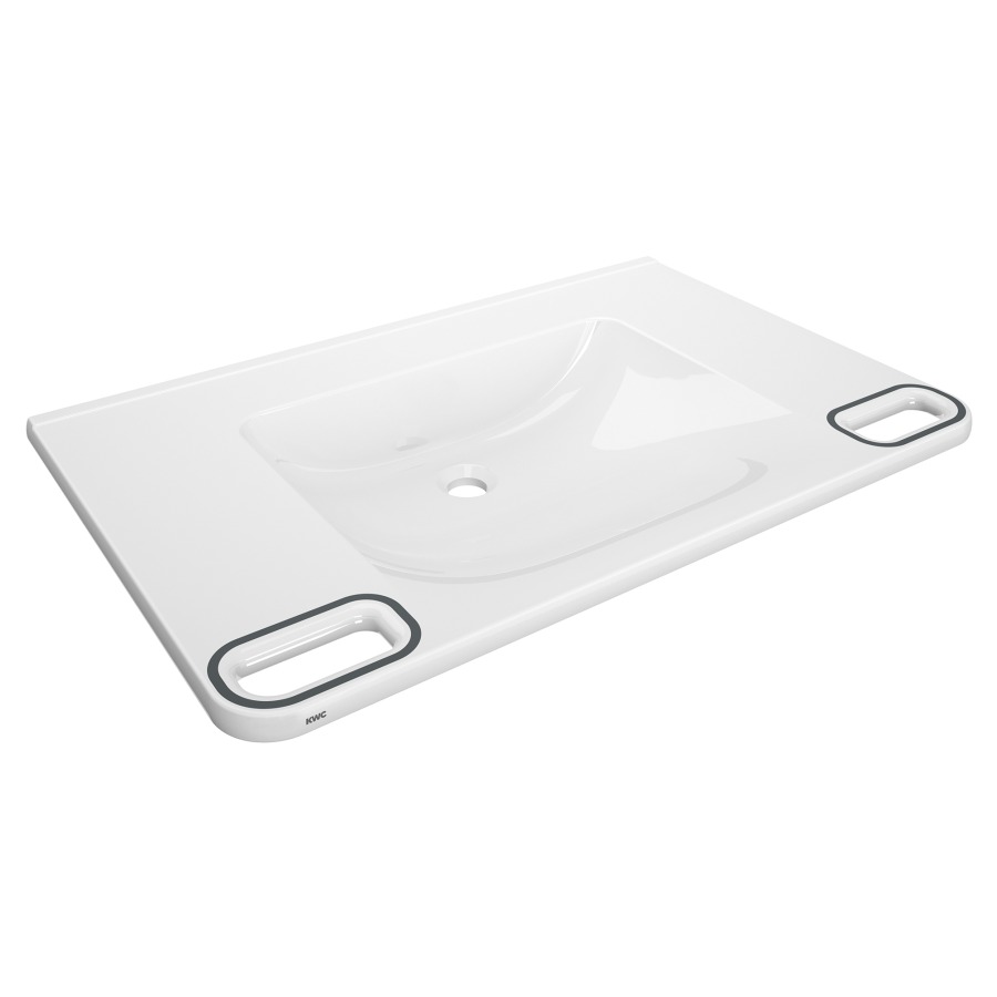 Waschtisch MEDCARE ANMW0050/52
85 x 55 cm
Mineralwerkstoff Miranit
ohne Ueberlauf, integrierte
Haltegriffe, mit Farbstreifen
mit Ablagefläche
Befestigungsmaterial