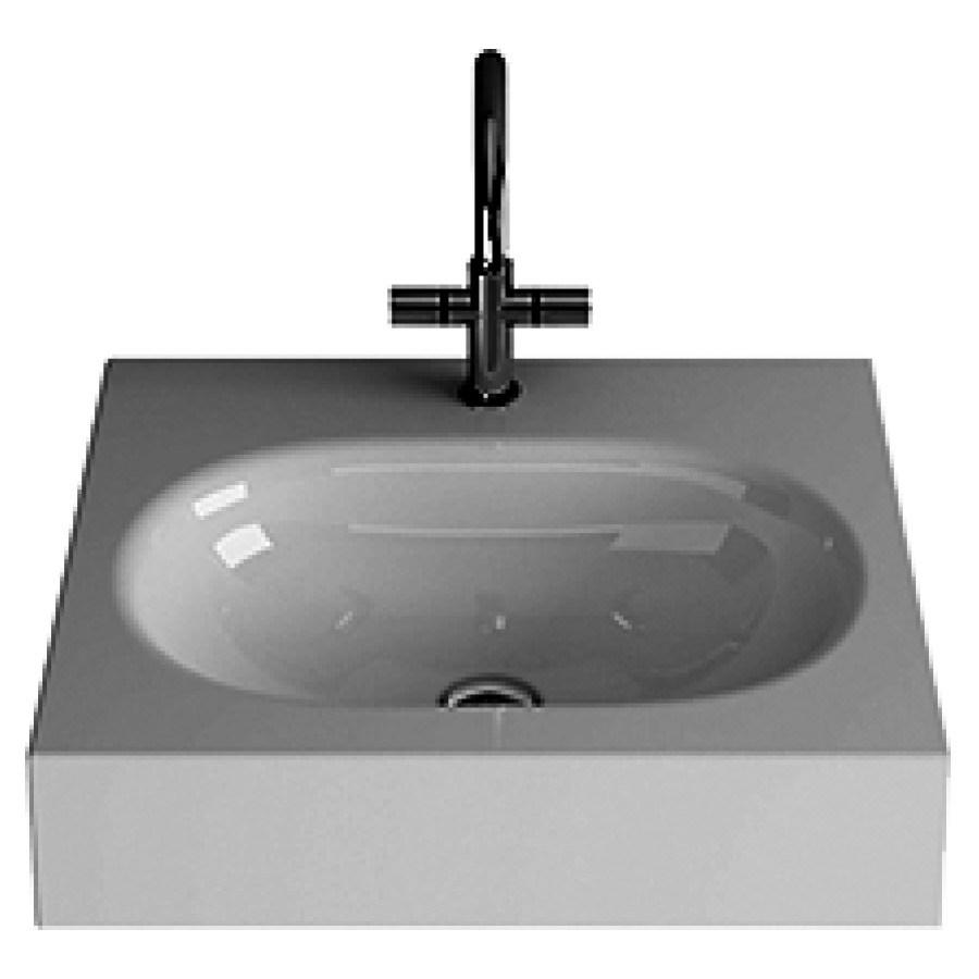Lavabo DUETT
60 x 50 x 12,5 cm, acier
pour montage mural
sans trop-plein
matériel de fixation