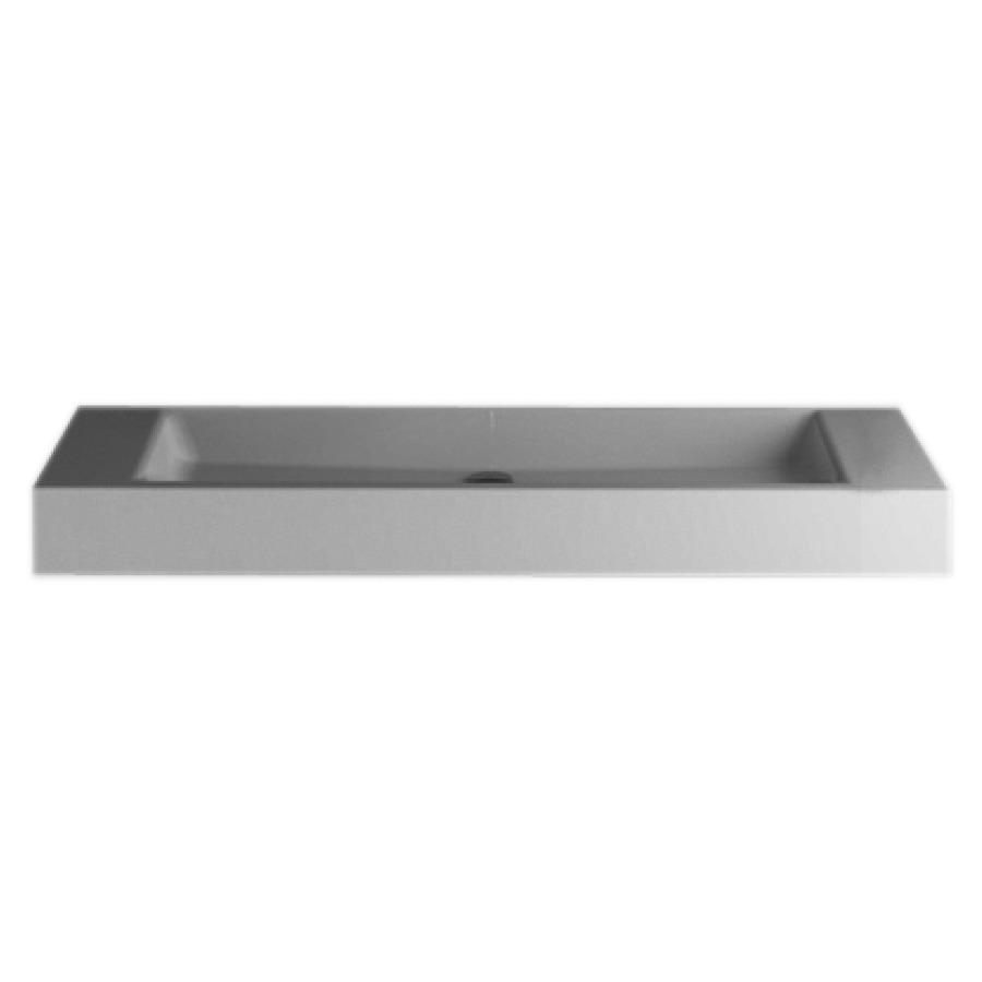 Lavabo STUDIO
130 x 40 x 12,5 cm, acier
pour montage mural
matériel de fixation
sans trop-plein
sans tablette de robinetterie