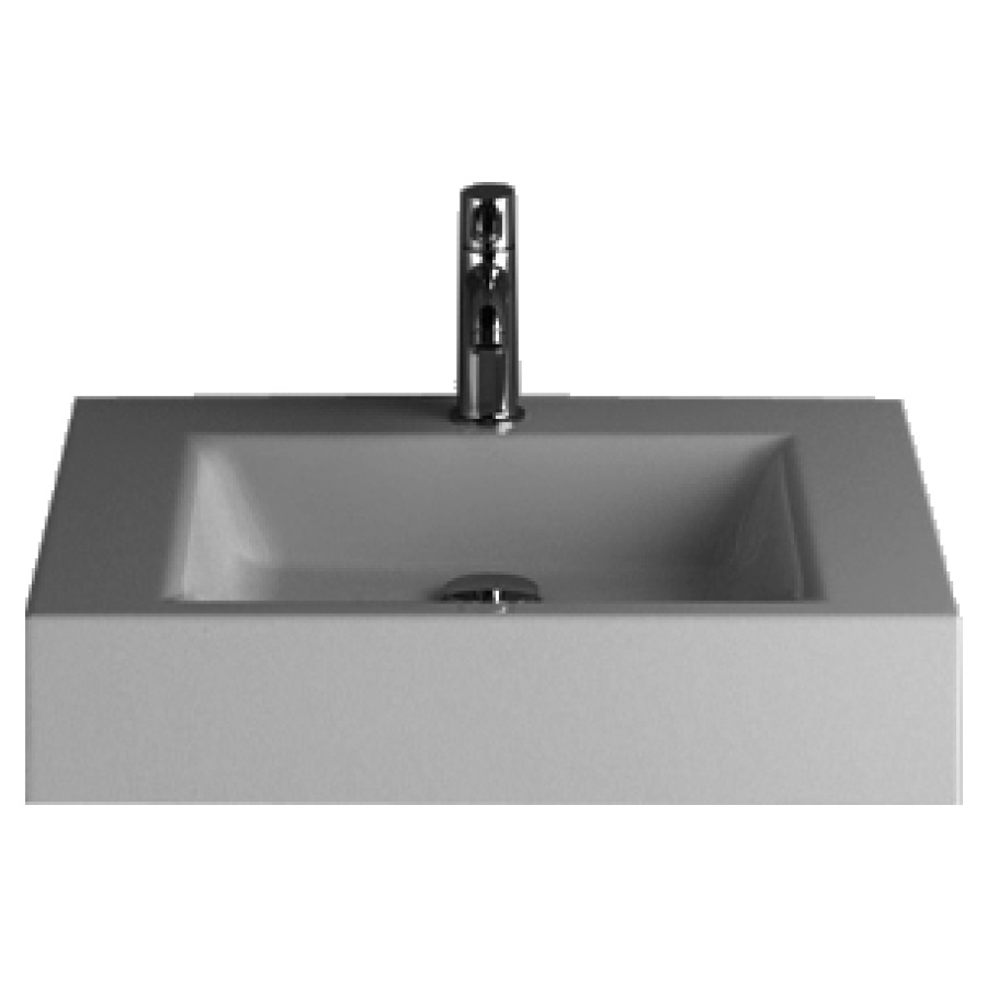 Lavabo STUDIO
60 x 47,5 x 12,5 cm, acier
pour montage mural
matériel de fixation
sans trop-plein
avec tablette de robinetterie