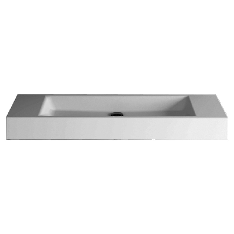 Lavabo STUDIO
100 x 40 x 12,5 cm, acier
pour montage mural
matériel de fixation
sans trop-plein
sans tablette de robinetterie