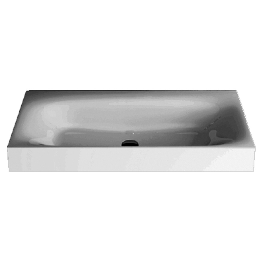 Lavabo VIVA
100 x 42,5 x 12,5 cm, acier
pour montage mural
matériel de fixation
sans trop-plein
sans tablette de robinetterie