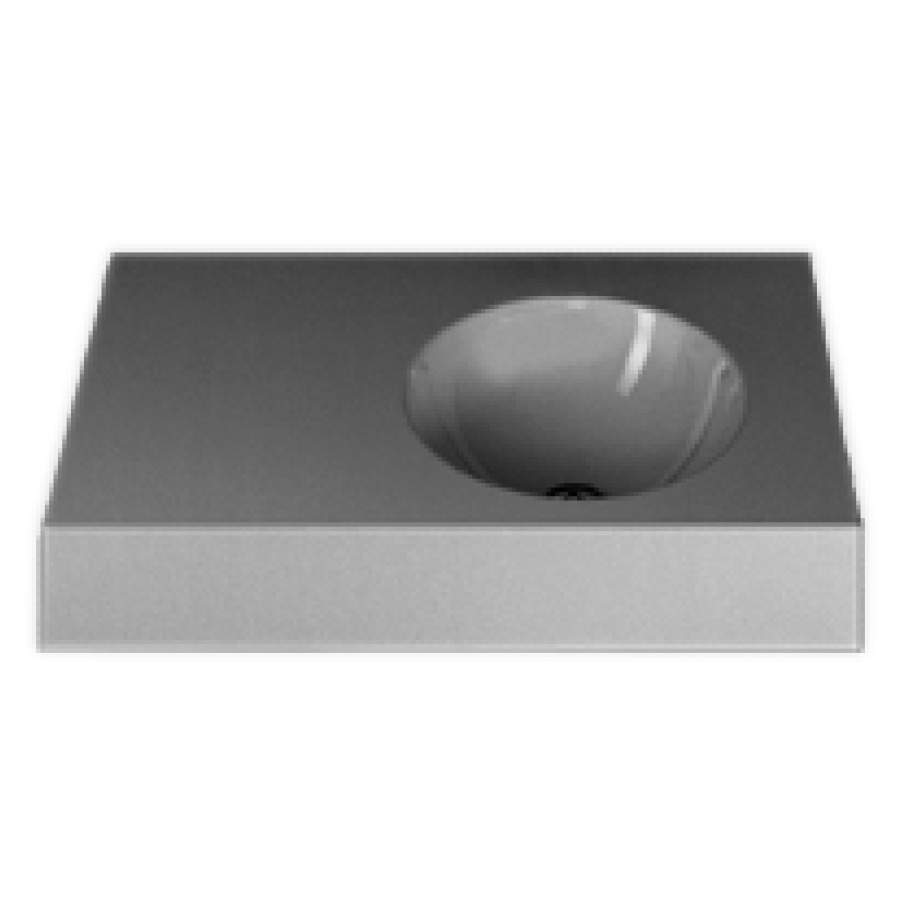Lavabo ORBIS
80 x 45 x 12,5 cm, acier
pour montage mural, lavabo
à droite, avec trop-plein
avec garniture de trop-plein
chromé, avec matériel de
fixation
