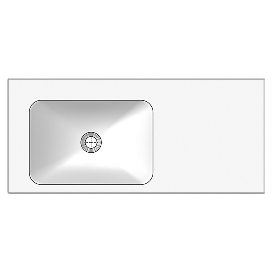 Lavabo LOTUS VARIO
55-100 x 40-55 x 12,5 cm
acier, sans trop-plein, lavabo
à gauche, MESURES EXACTES
SELON PRISE DE MESURE
