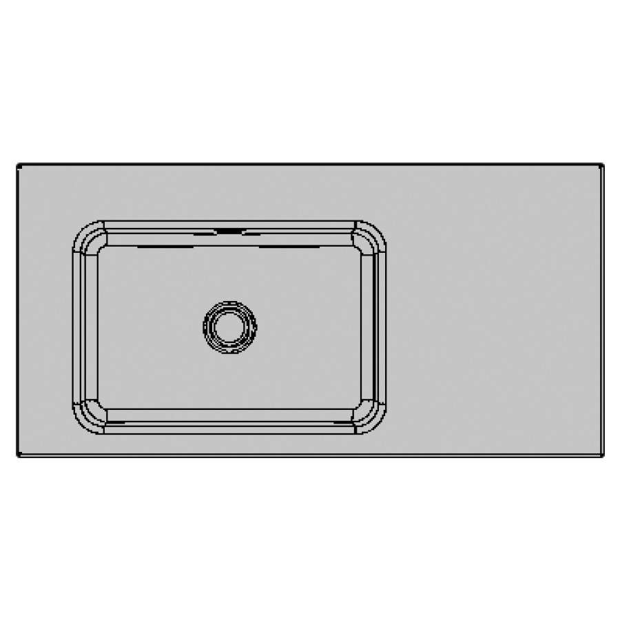 Lavabo à poser MERO VARIO
55-100 x 40-55 x 4 cm, acier
avec trop-plein, lavabo à
gauche, MESURES EXACTES
SELON PRISE DE MESURE