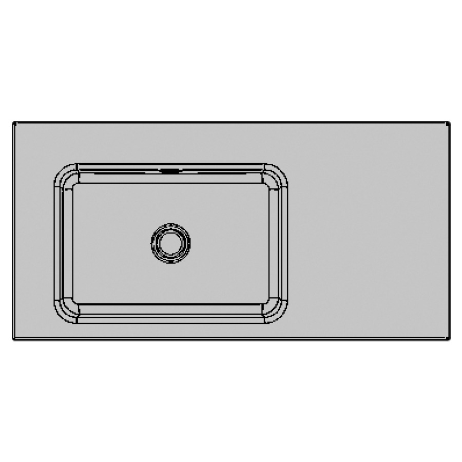 Lavabo MERO VARIO
55-100 x 40-55 x 12,5 cm
acier, avec trop-plein, lavabo
à gauche, MESURES EXACTES
SELON PRISE DE MESURE