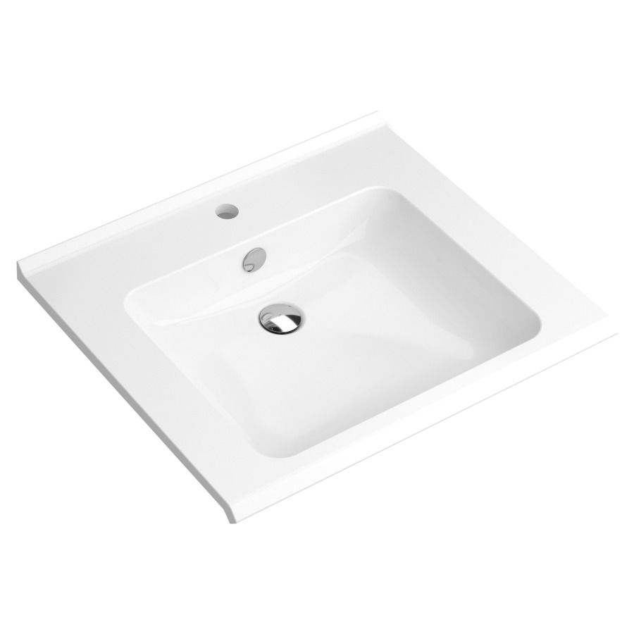 Lavabo HEWI
65 x 55 cm, coulée minérale
avec trop-plein