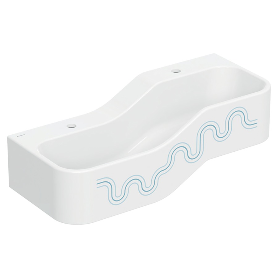 Lavabo BAMBINI
90 x 30 x 39 cm
ensemble pour jouer et se
laver, avec deux
robinetteries, bassin profond
à gauche, sans trop-plein
trou de robinet gauche et
droite