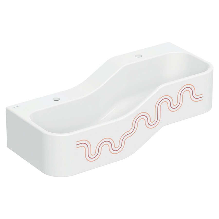 Lavabo BAMBINI
90 x 30 x 39 cm
ensemble pour jouer et se
laver, avec deux
robinetteries, bassin profond
à gauche, sans trop-plein
trou de robinet gauche et
droite