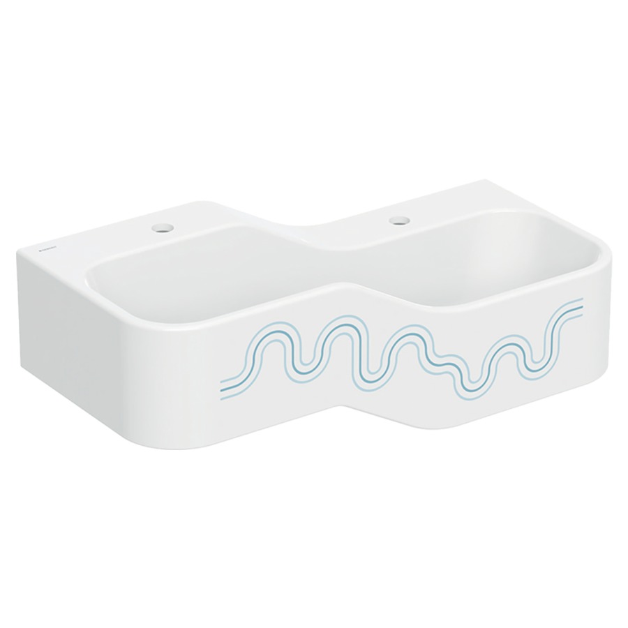 Lavabo BAMBINI
90 x 30 x 39 cm
ensemble pour jouer et se
laver, avec deux
robinetteries, bassin profond
à droite, sans trop-plein
trou de robinet gauche et
droite
