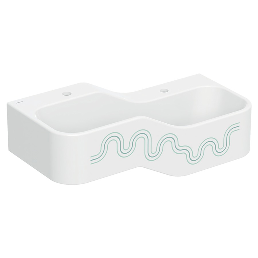 Lavabo BAMBINI
90 x 30 x 39 cm
ensemble pour jouer et se
laver, avec deux
robinetteries, bassin profond
à droite, sans trop-plein
trou de robinet gauche et
droite