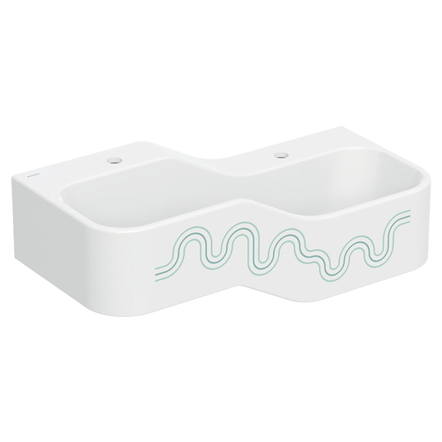 Lavabo BAMBINI
90 x 30 x 39 cm
ensemble pour jouer et se
laver, avec deux
robinetteries, bassin profond
à droite, sans trop-plein
sans trou de robinet
