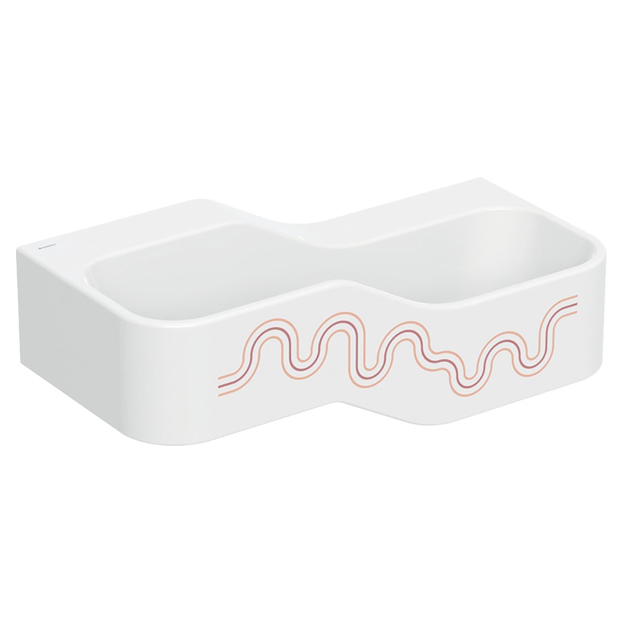 Lavabo BAMBINI
90 x 30 x 39 cm
ensemble pour jouer et se
laver, avec deux
robinetteries, bassin profond
à droite, sans trop-plein
sans trou de robinet
