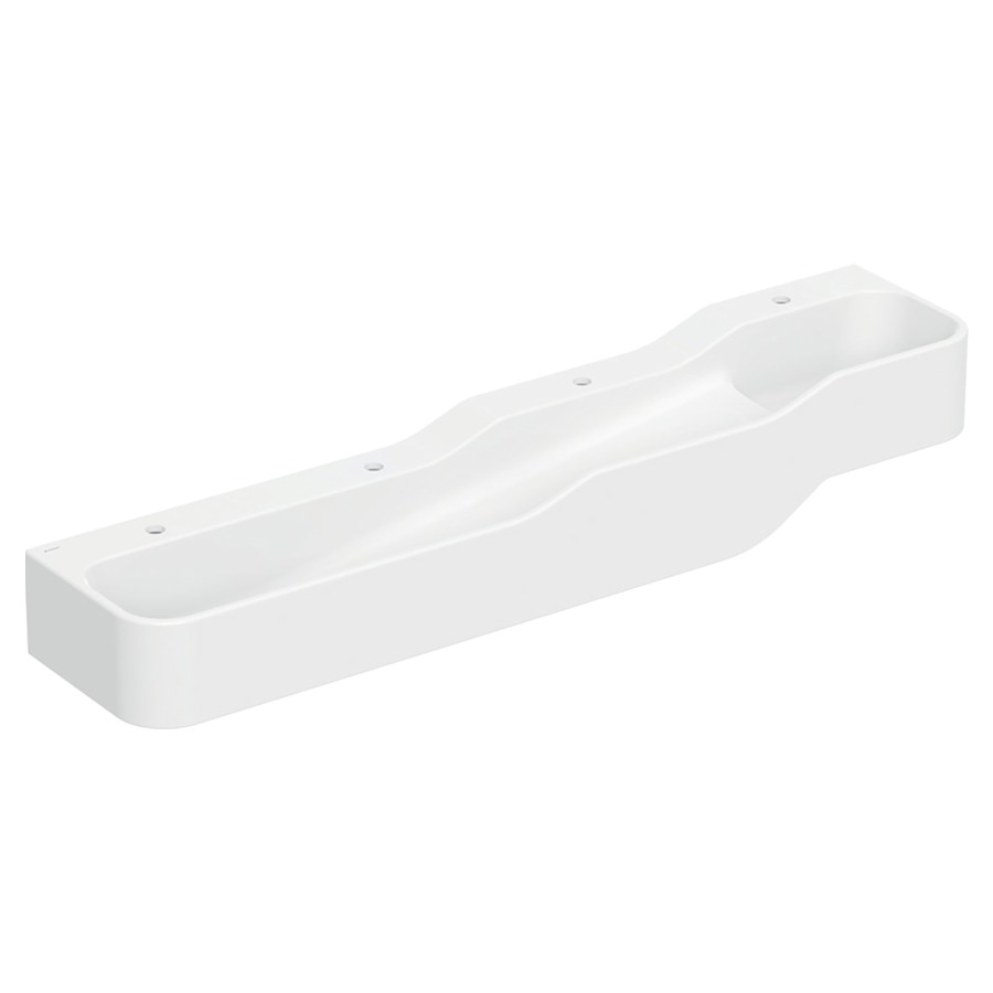 Lavabo BAMBINI
180 x 30 x 39 cm
ensemble pour jouer et se
laver, avec quatre
robinetteries, bassin profond
à gauche, sans trop-plein
4 trous de robinet