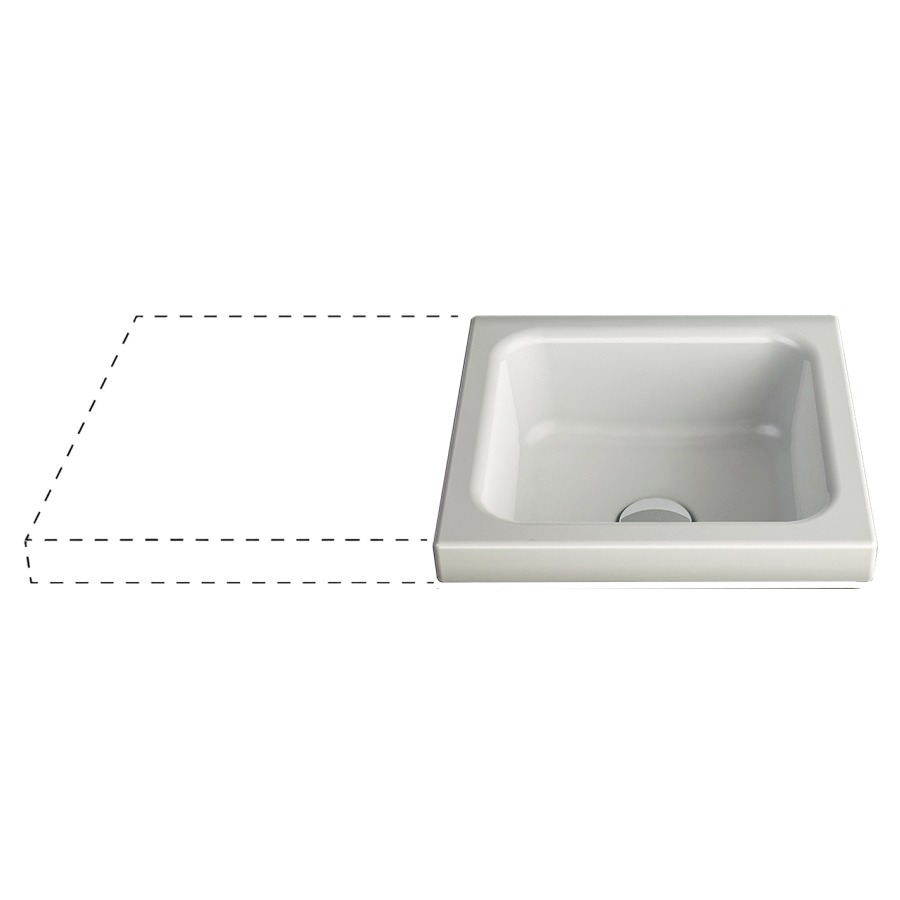 Lavabo à poser MERO MINI VARIO
32-80 x 30-55 x 4/8 cm, acier
sans trop-plein, lavabo à
droite, MESURES EXACTES
SELON PRISE DE MESURE