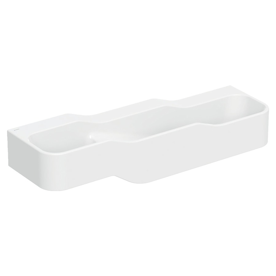 Lavabo BAMBINI
140 x 30 x 39 cm
ensemble pour jouer et se
laver, avec trois
robinetteries, bassin profond
à droite, sans trop-plein
sans trous de robinet