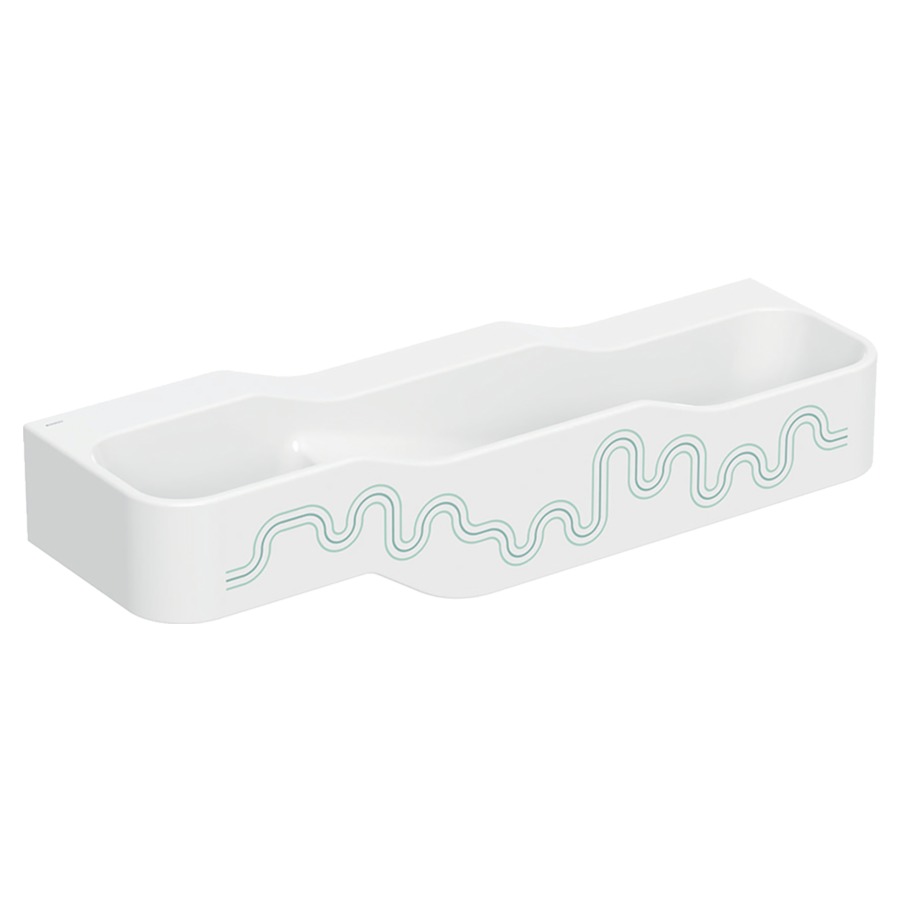 Lavabo BAMBINI
140 x 30 x 39 cm
ensemble pour jouer et se
laver, avec trois
robinetteries, bassin profond
à droite, sans trop-plein
sans trous de robinet