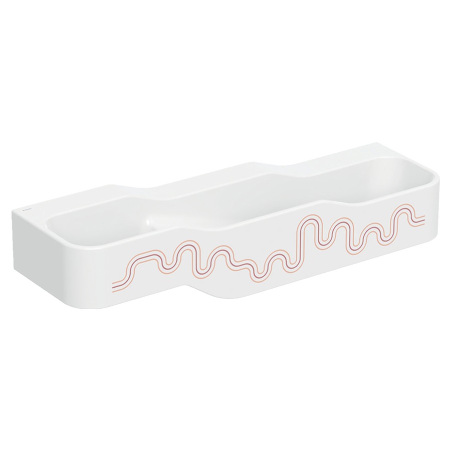 Lavabo BAMBINI
140 x 30 x 39 cm
ensemble pour jouer et se
laver, avec trois
robinetteries, bassin profond
à droite, sans trop-plein
sans trous de robinet