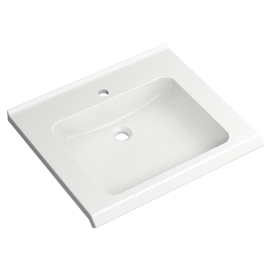 Lavabo HEWI
65 x 56,5 cm, coulée minérale
sans trop-plein