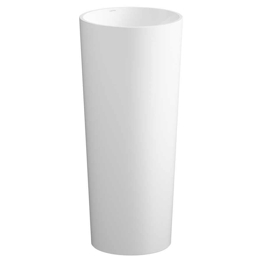 Lavabo Scopio
D 40 cm, colonne H 90 cm
acier vitrifié à l'intérieur
et à l'extérieurm, sans
trop-plein, vidage avec plaque
blanc, matériel de fixation et
console mural blanc