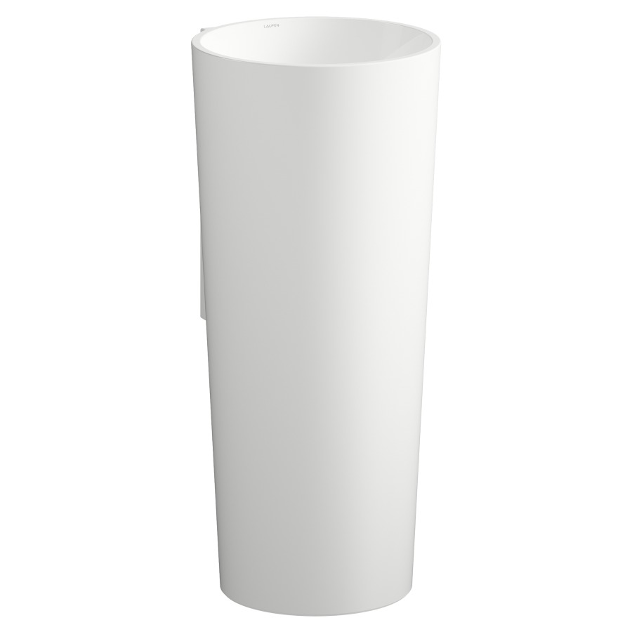 Lavabo Scopio
D 40 cm, colonne H 90 cm
acier vitrifié à l'intérieur
et à l'extérieur, sans
trop-plein, vidage avec plaque
blanc, matériel de fixation et
console mural blanc
